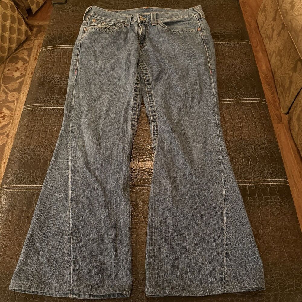 True Religion Joey Flare Jeans Women’s Size 36 Low Rise Bootcut Y2K